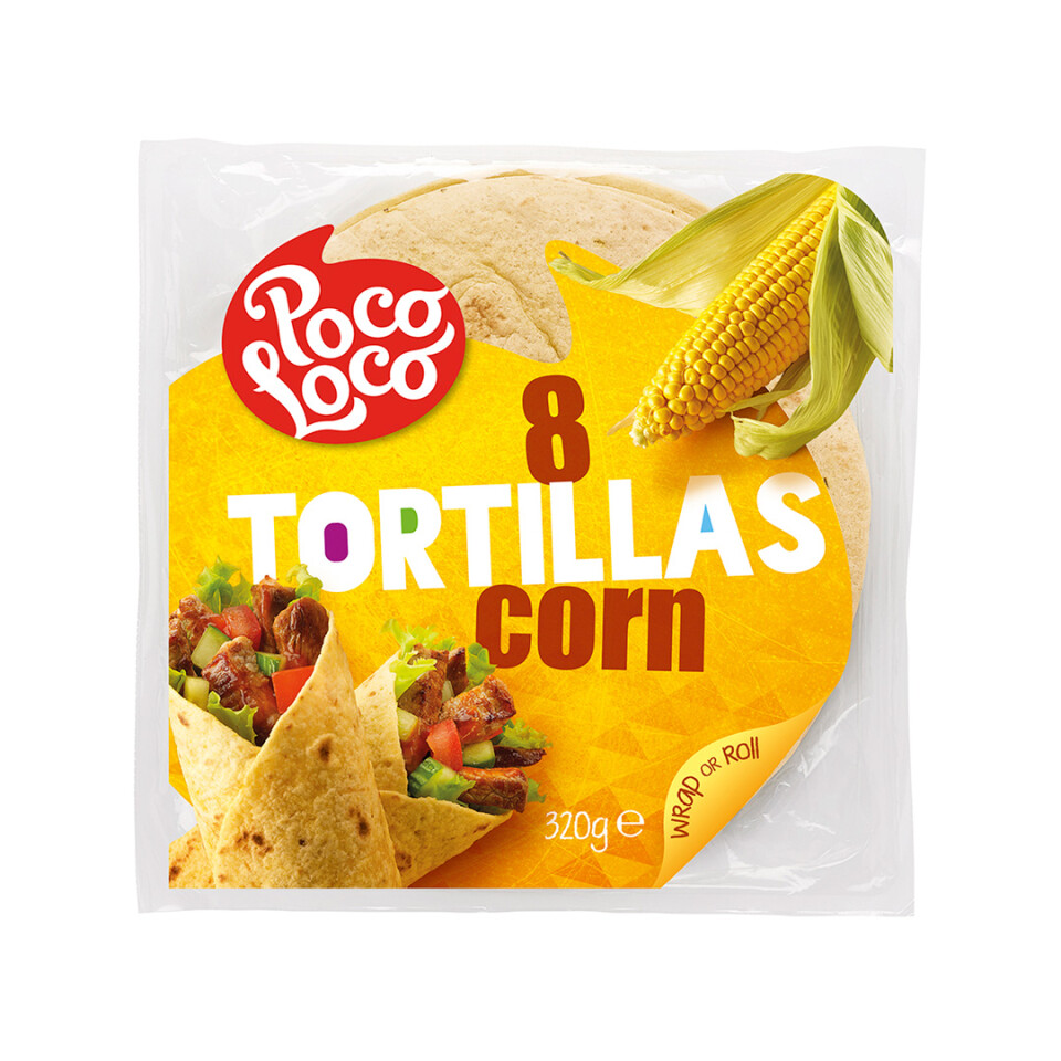 320g Corn Flour Tortilla Wrap 8x20cm